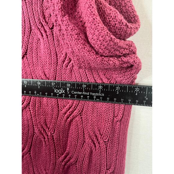 EUC Sonoma women's cable knit crew neck sweater in mauve, size XXL - Picture 9 of 10
